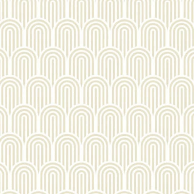 Hoopla Walls Retro Arch Cream Matt Smooth 10M Wallpaper