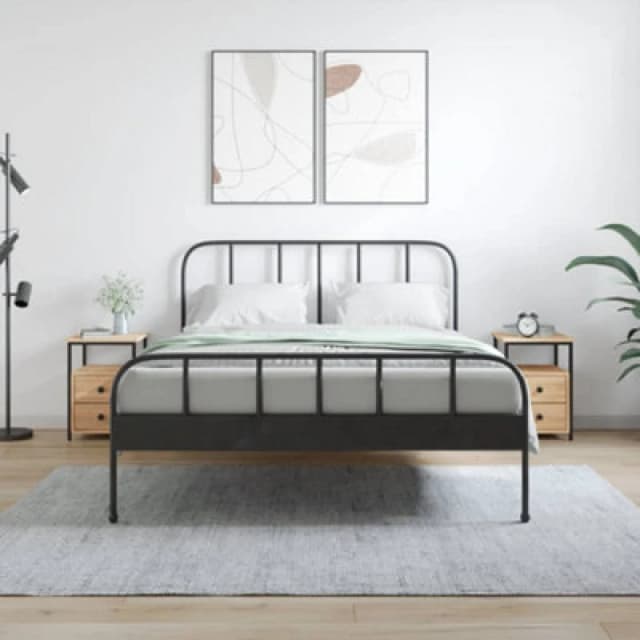 VIDAXL Bedside Cabinets 2 pcs Sonoma Oak 34x35.5x50cm Engineered Wood Vidaxl 8720845939755