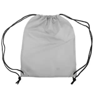 Shugon Stafford Plain Drawstring Tote Bag - 13 Litres (Pack of 2) (One Size) (Silver Grey)