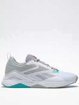 Reebok Nanoflex V2 Shoes - Grey/White, Size 2.5, Women