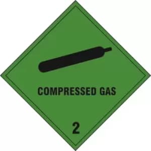 Compressed Gas 2 - Self Adhesive Sticky Sign (200 x 200mm)