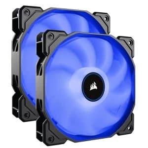 Corsair AF High Airflow Low Noise Blue LED Cooling Fan - 140mm - Dual Pack
