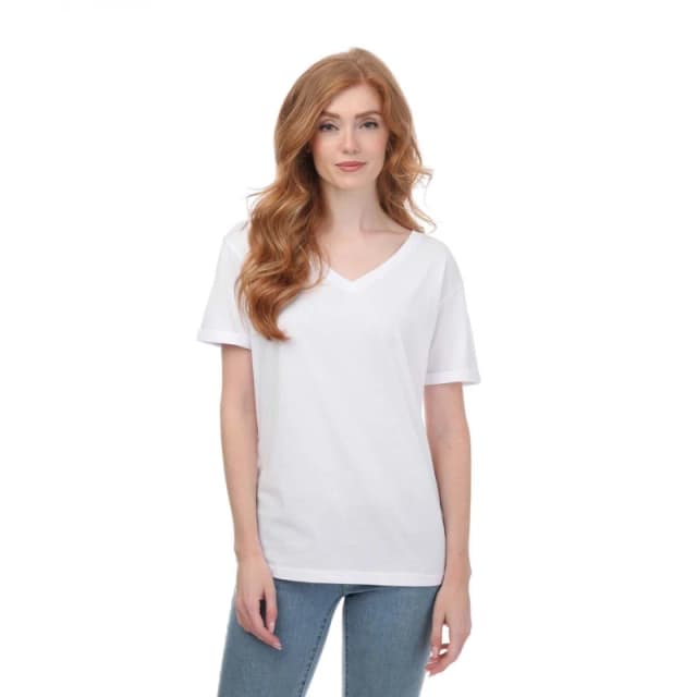 Armani V-Neck T-Shirt - White White 8