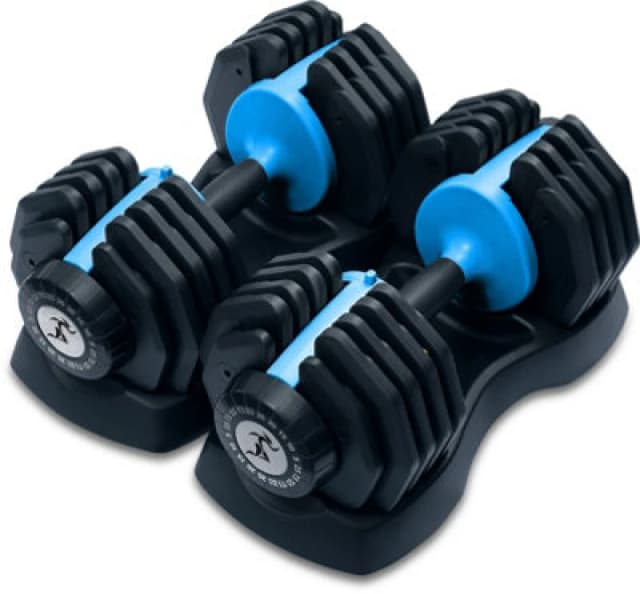STRONGOLOGY Strongology Urban25 Home Fitness Black and Blue Adjustable Smart Dumbbells from 2.5kg upto 25kg Training Weights Dumbbell 25Kg Urban Blue