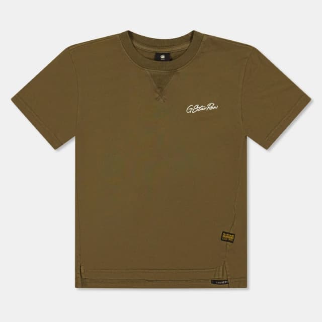 G Star Kids Logo T-Shirt Dark Olive male 8Y