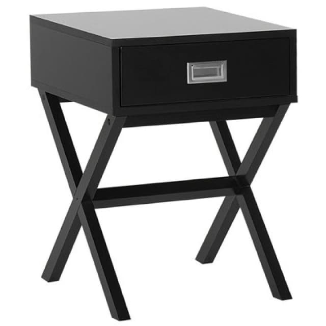 Beliani 1 Drawer Bedside Table Monroe Black