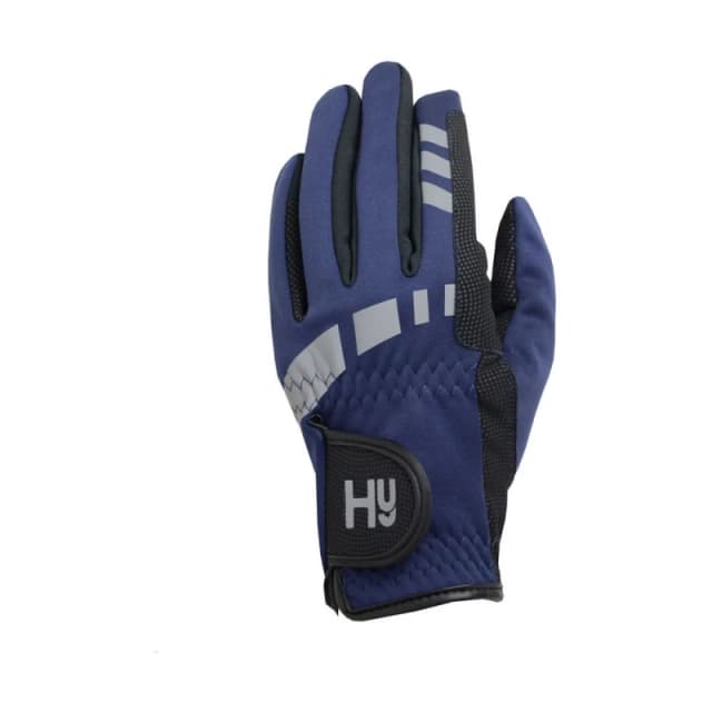 Hy5 Mens Extreme Reflective Softshell Riding Gloves in Navy Size: XS Navy Male XS