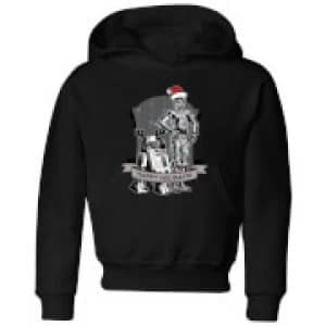 Star Wars Happy Holidays Droids Kids Christmas Hoodie - Black - 11-12 Years