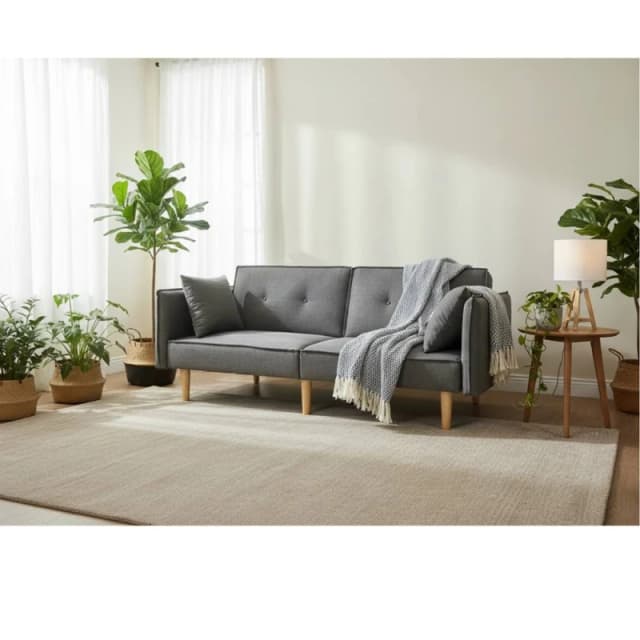 Outdoor Living Finnley Two Seat Grey Sofa Bed - Grey Grey Unisex