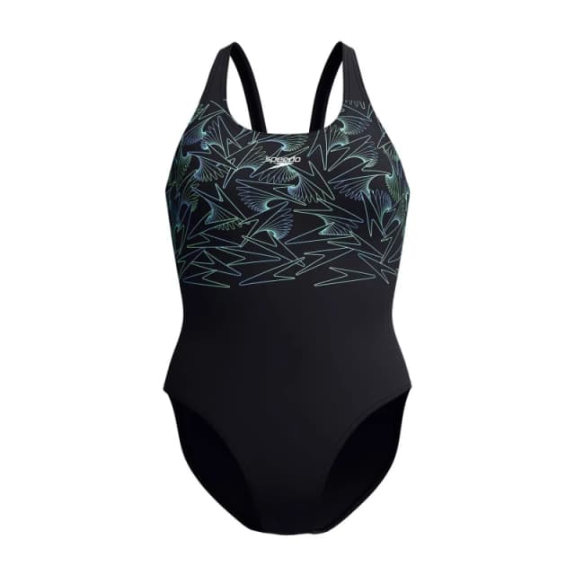 Speedo Muscleback Swimsuit black/green Women 10;12;14;16;18;20