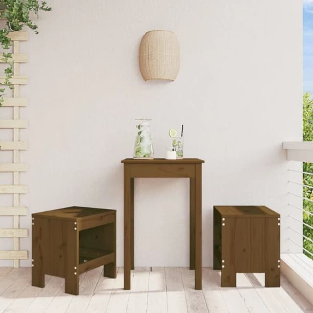 vidaXL Garden Stools 2 pcs Honey Brown 40x36x45cm Solid Wood Pine, Brown 825341