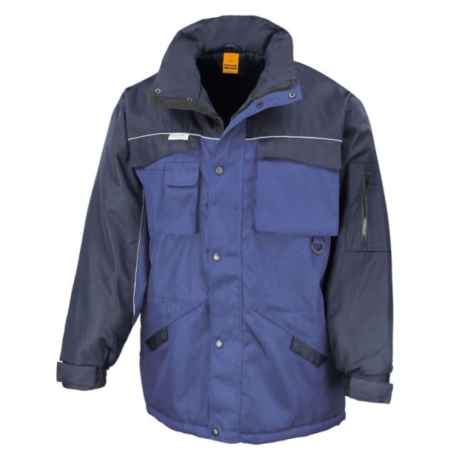 Result Result Men Heavy Duty Coat in Mid Blue Size: Small Mid Blue S Male 5063470844036