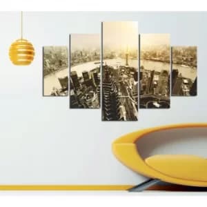 ST005 Multicolor Decorative MDF Painting (5 Pieces)