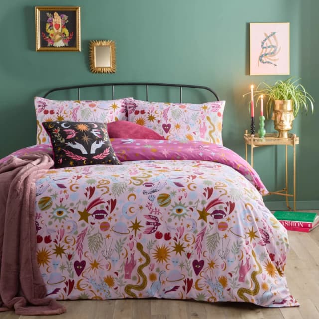 Furn Furn Enchanted Printed Reversible Duvet Cover Set Size: Super King Multi Super King Unisex 5025532841315