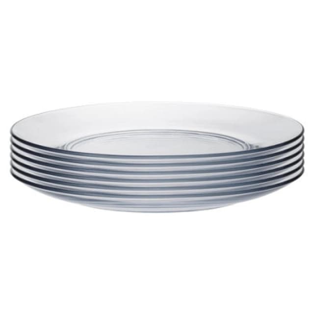 Duralex Lys Glass Dinner Plates - 235mm - Pack of 6 Clear