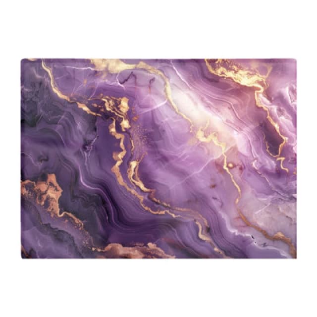 Warren Reed Designer Purple And Gold Marble Effect Chopping Board