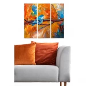 MDF1837064 Multicolor Decorative MDF Painting (3 Pieces)