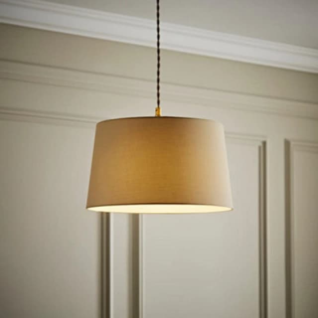 ValueLights ValueLights Aspen Natural Tapered Easy Fit Pendant Lamp Shade Size: Medium Natural Medium Unisex 5016529274049