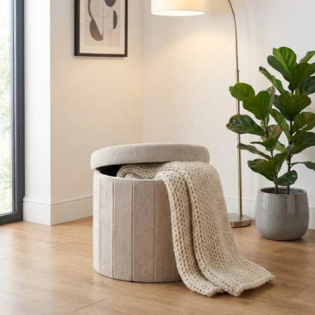 GFW Cairo Storage Ottoman Small Grey CAIOBSGRY