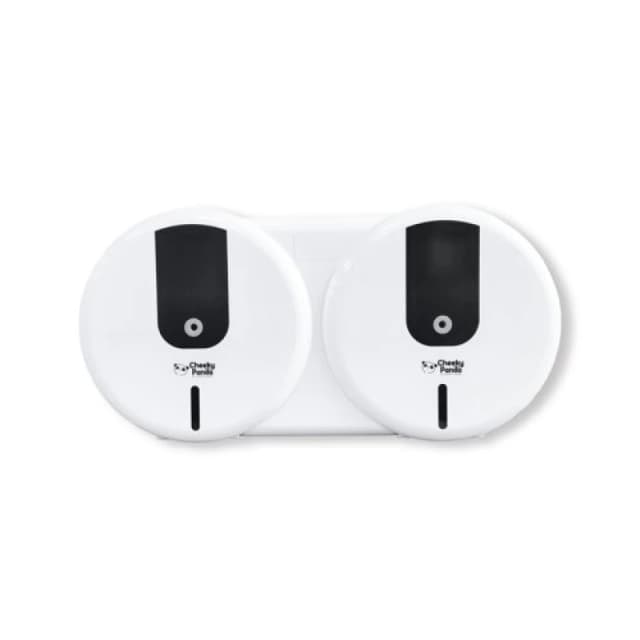 The Cheeky Panda Cheeky Panda Pro Easy Flow Twin Mini Jumbo Dispenser White NJ-HGJ-A11 NJ-HGJ-A11