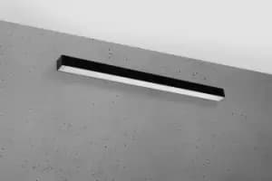 Pinne Integrated LED Flush Wall Lights Black 95cm 3000K