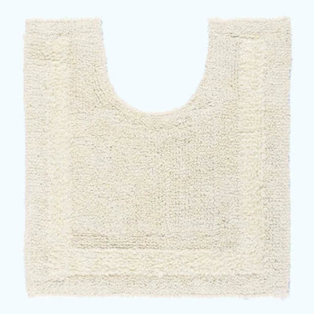 Homescapes Luxury Reversible Cotton Pedestal Mat - Natural Cream