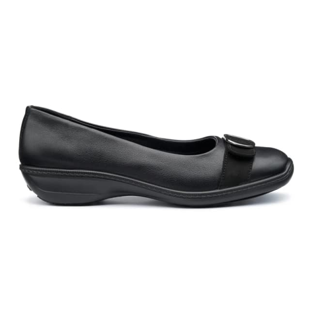 Hotter Wide Fit 'Grace' Ballet Pumps Black