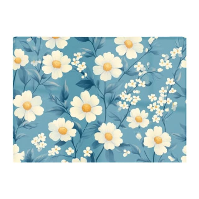 Warren Reed Designer Blue And White Spring Daisies Chopping Board