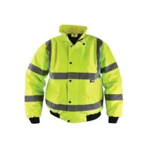Scan - UC804 Hi-Vis Yellow Bomber Jacket Coat - xl (48in) scahvbjxl