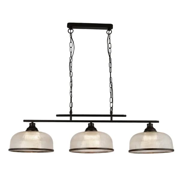 Searchlight Highworth 3 Light Bar Ceiling Pendant Light - Black