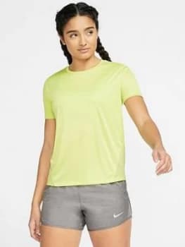 Nike Running Miler Tee - Limelight, Limelight, Size 2XL, Women
