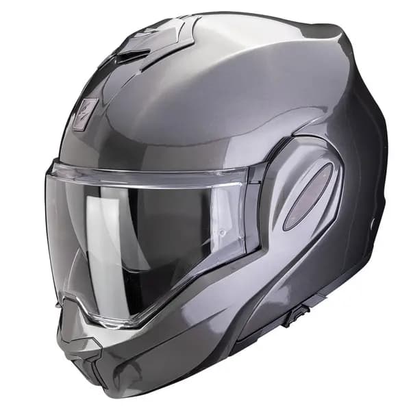 Scorpion Exo-Tech Evo Pro Solid Metallic Grey Modular Helmet Size S