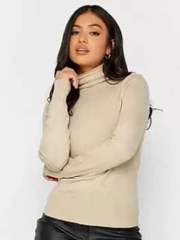 PixieGirl Petite Roll Neck Jumper, Natural, Size 12-14, Women