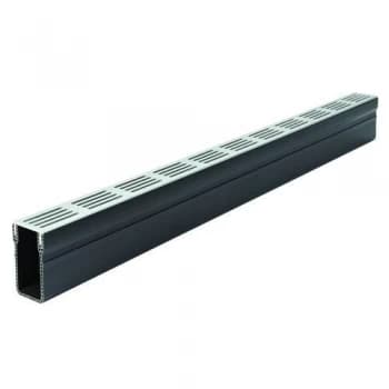 ACO Threshold 1000mm A15 Plastic Channel Drain & Silver Grate