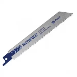 Faithfull FAISBS811H S811H Sabre Saw Blade Wood 150mm 10 TPI (Pack...