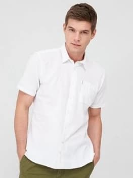 Barbour Linen Short Sleeved Shirt - White