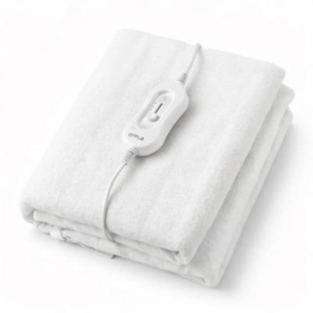 Oypla Machine Washable Single Heated Electric Blanket with 3 Heat Settings and Controller White