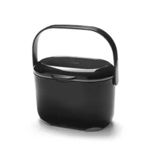 Addis 2.5 Litre Kitchen Compost Caddy, Black & Grey