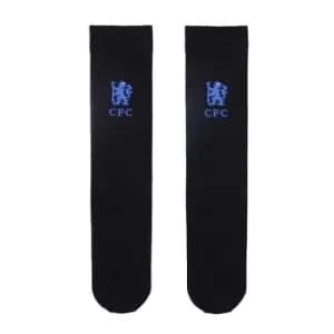 Chelsea FC Unisex Adult Club Logo Socks (8-11 UK) (Black)