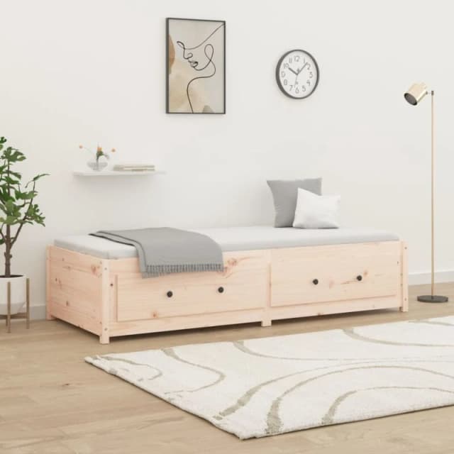 Vidaxl Day Bed 90X190 Cm Single Solid Wood Pine, Brown 821594