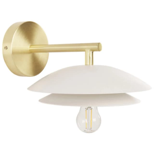 Beliani Retro Wall Lamp Lasolo Metal White