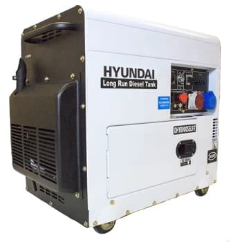 Hyundai 6kW/7.5kVA Multi-phase - Single and Three Phase - Silenced Long Run Standby Diesel Generator DHY8000SELR-T