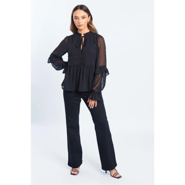 Be You Dobby Blouse Womens - Black 8