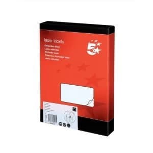 5 Star Office Multipurpose Labels Laser 16 per Sheet 99.1x34mm White 4000 Labels