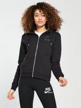 Nike Sportswear Air Full Zip Hoodie Black Size M Women