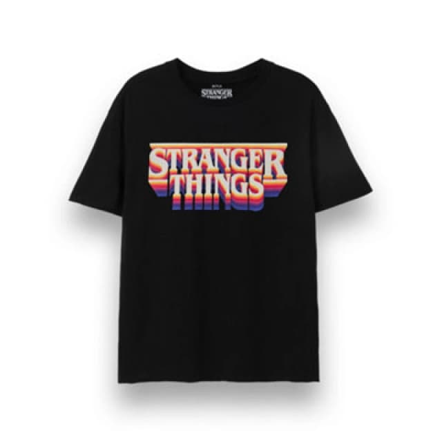 Stranger Things Stranger Things Short Sleeved T-Shirt in Black Size: Small Black S Unisex 5063203037315