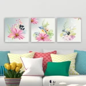 P408590701 Multicolor Decorative Canvas Painting (3 Pieces)