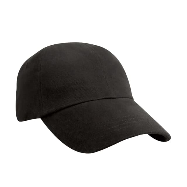 Result Womens Heavy Brushed Cotton Low Profile Baseball Cap in Black Female One Size