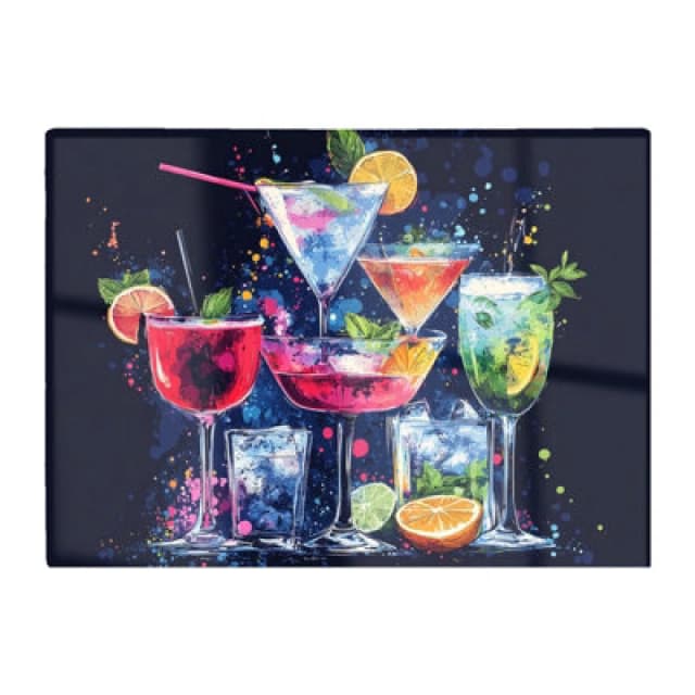 Warren Reed Designer Nighttime Cocktail Splash Chopping Board