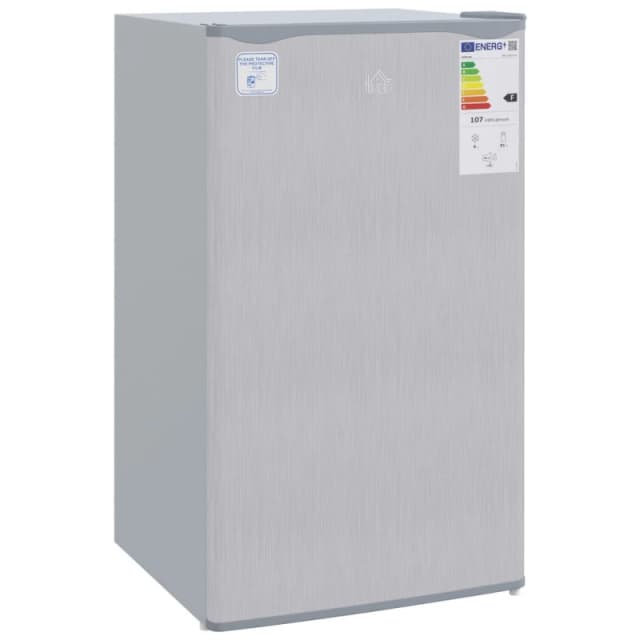 HOMCOM HOMCOM 91 Litre Freestanding Under Counter Fridge with Chiller Box, 47.5cm Wide Grey 5056725384838